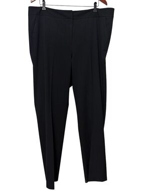 Sejour Womens Curvy Fit Pants Black Trousers High Rise Straight Dress Size 16W